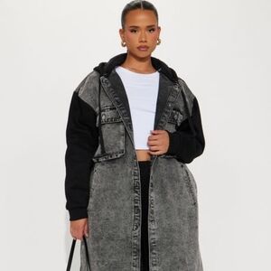 Denim Coat - Black Wash
